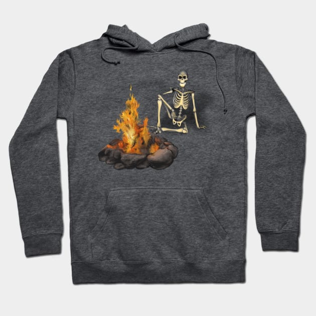 Skeleton Bonfire Hoodie by Heather Dorsch Creations